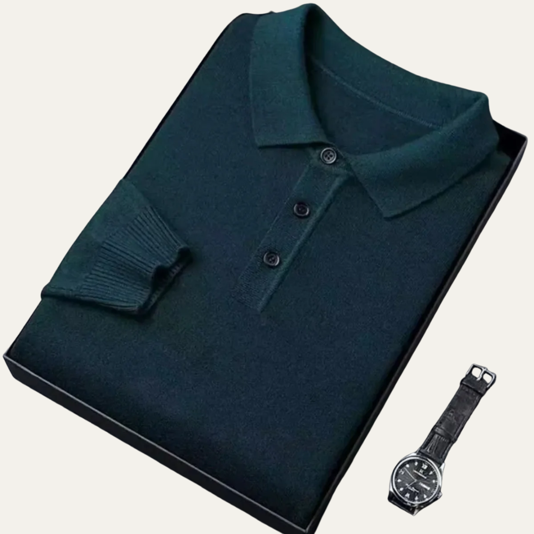 VogeLuxe | Men’s Cashmere Knitted Polo Shirt