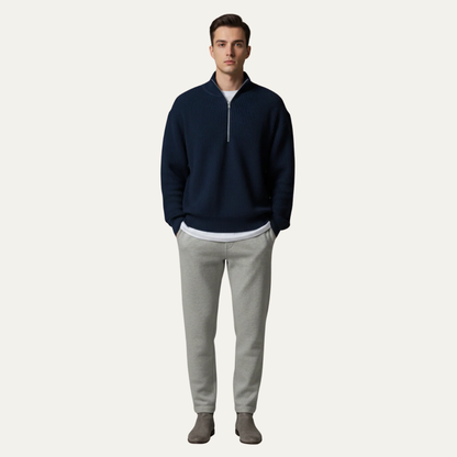 VogeLuxe | Men’s Classic Cable Knit Wool Blend Sweater
