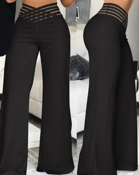 Women's Fashionable High Waisted Wide Leg Pants