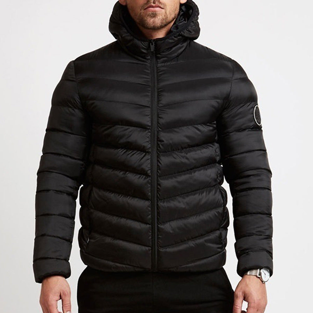 Warm Men's Puffer Hoodie Jacket - VogeLuxe