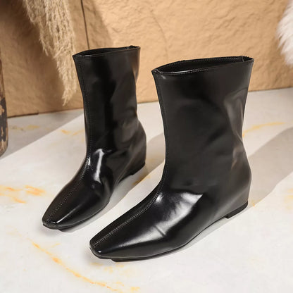 Narrow Fit Ankle Leather Boots
