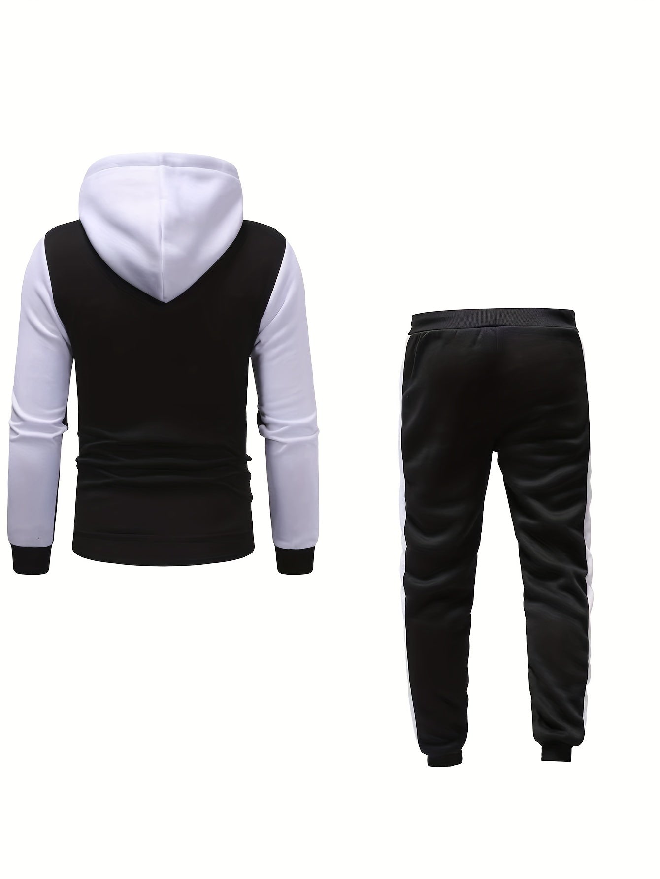 Comfortable Men's Zip Up Hoodie Jogger Set