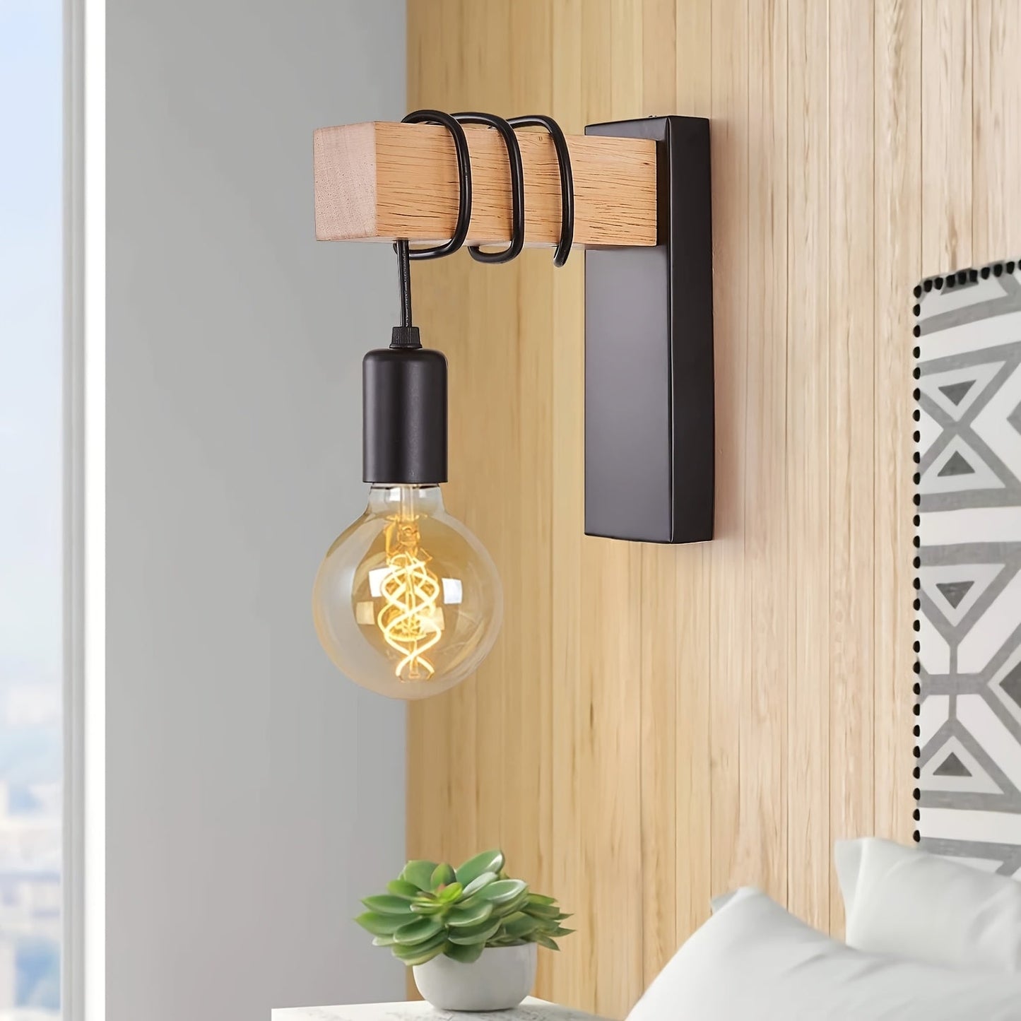 Rustic Metal Wall Light | E27 Fitting & Matte Finish - VogeLuxe