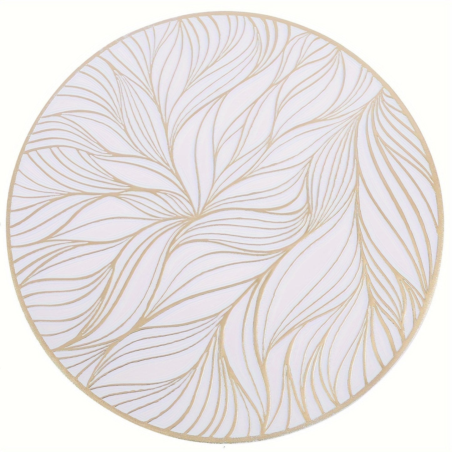 Durable PVC Table Mats with Gold Foil Trim