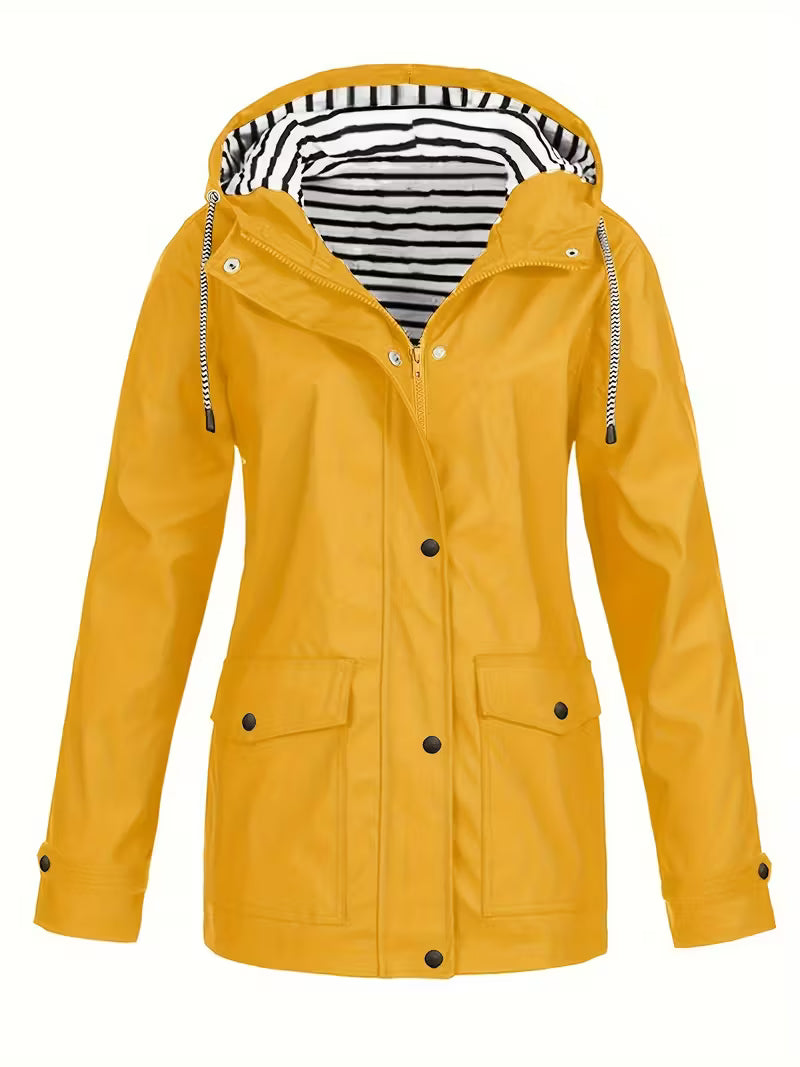 Waterproof Women's Rain Coat - Breathable Lightweight Jacket