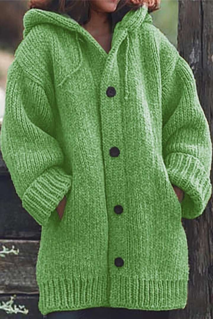 Cozy Women's Oversized Hooded Sweater Cardigan