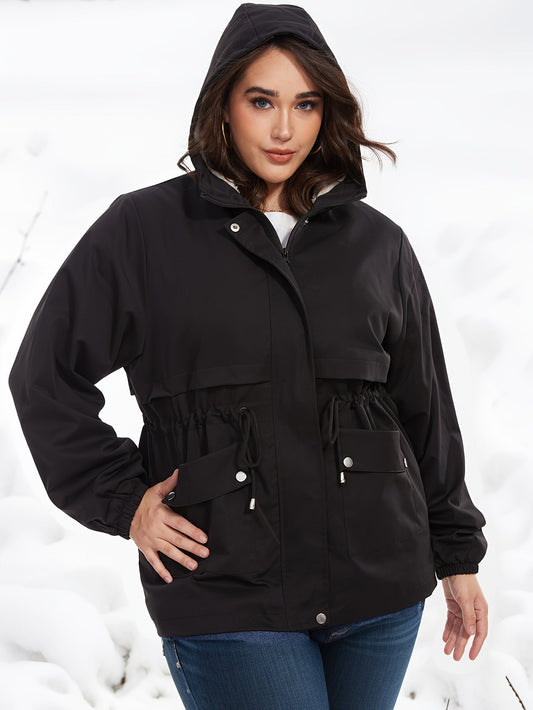 Waterproof Women's Parka Jacket With Hood For Outdoor Use - VogeLuxe