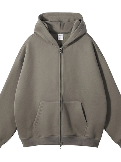 Warm Men's Zip Up Fleece Hooded Jacket
