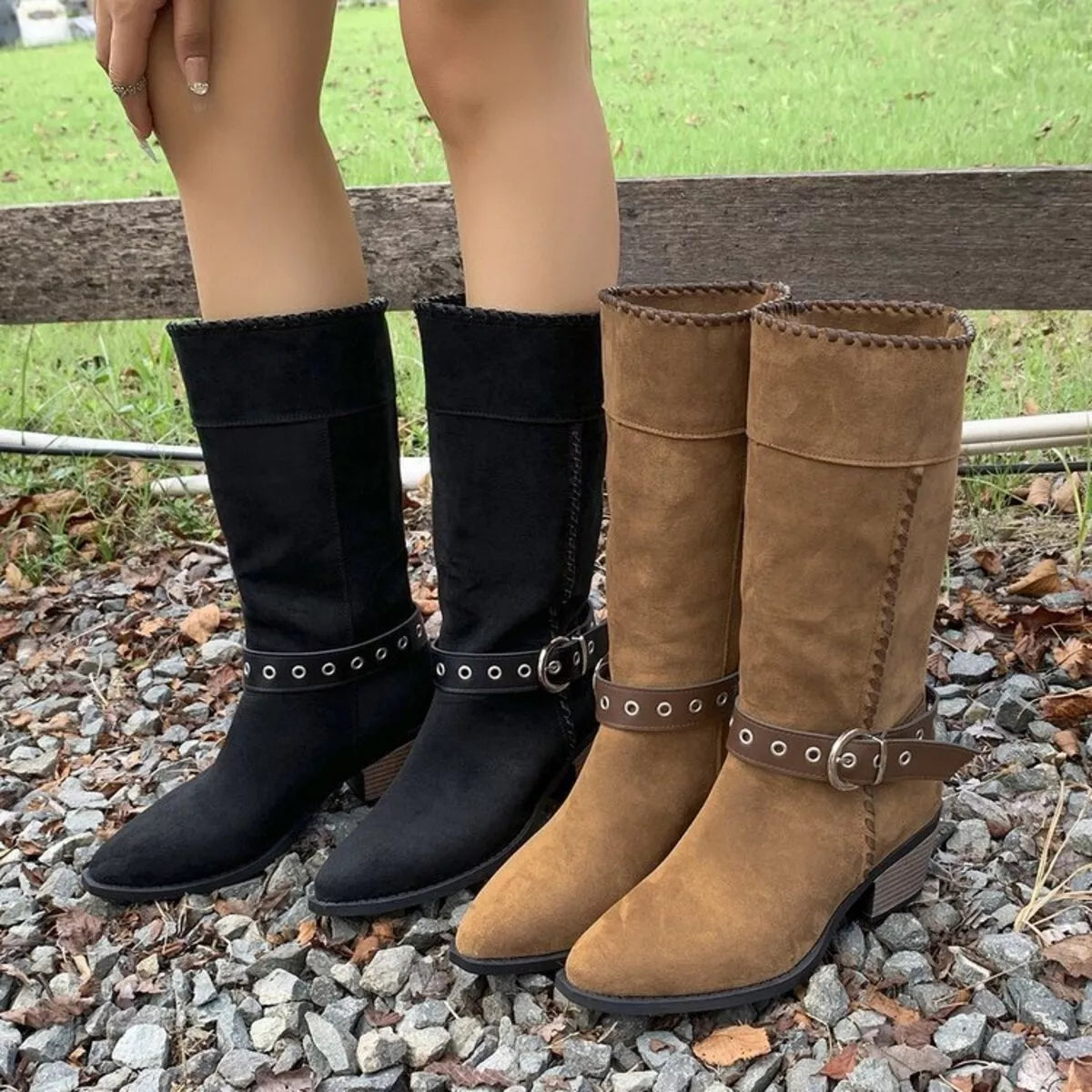 Low Heel Ankle Boots for Women - VogeLuxe
