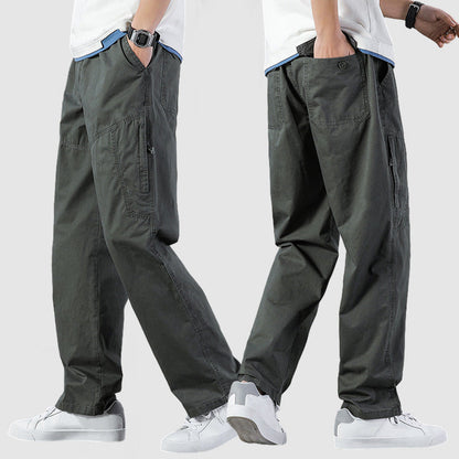 Versatile Men's Cargo Pants with Multiple Pockets