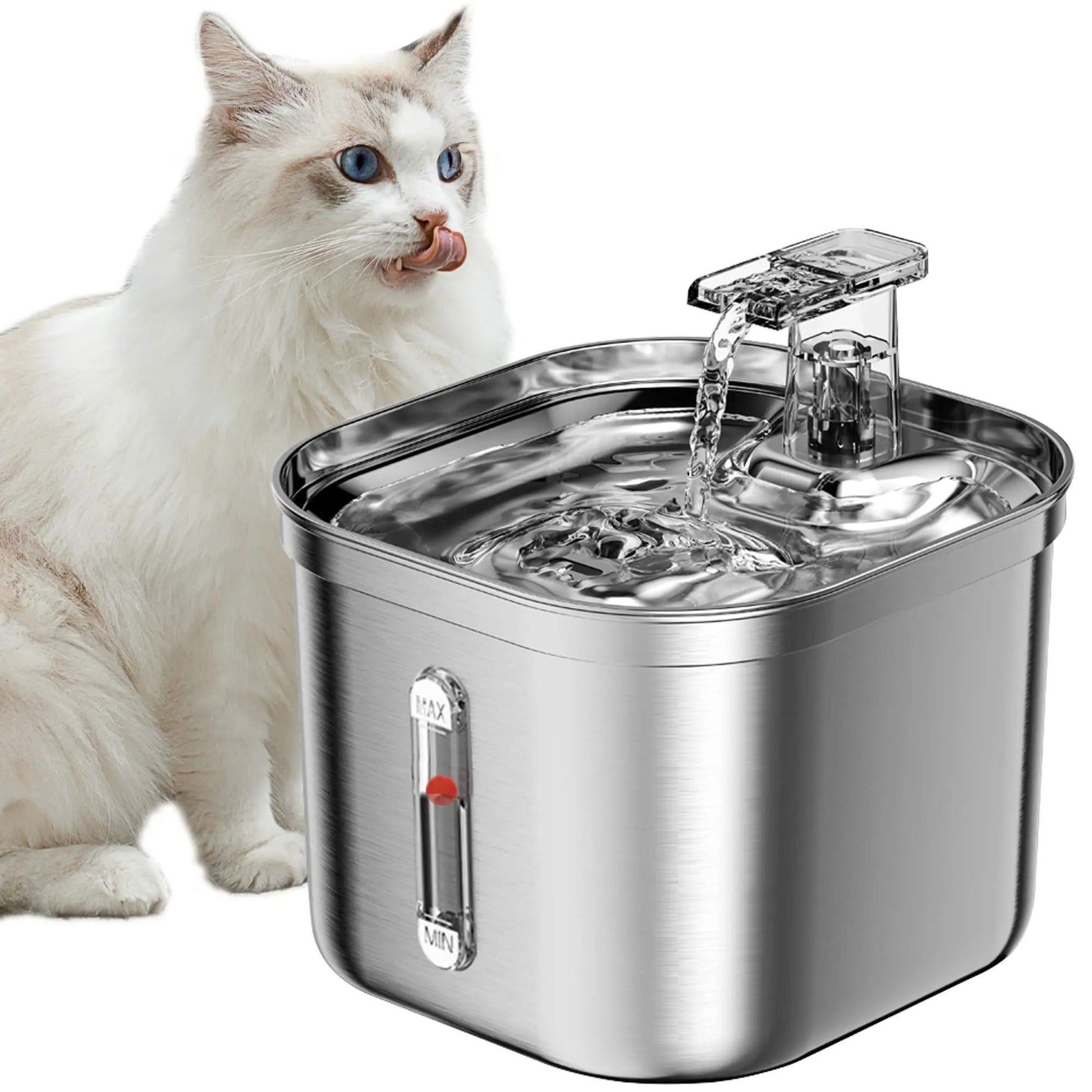 Pet Stainless Steel Automatic Cat Water Fountain - VogeLuxe