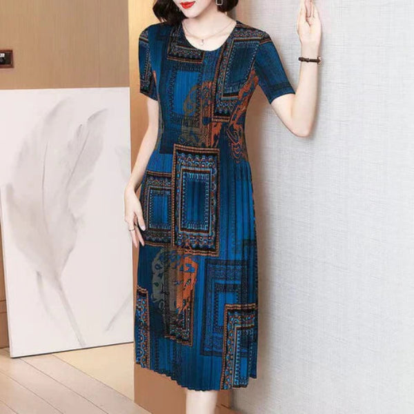 Comfy Floral Casual Midi Dress - VogeLuxe