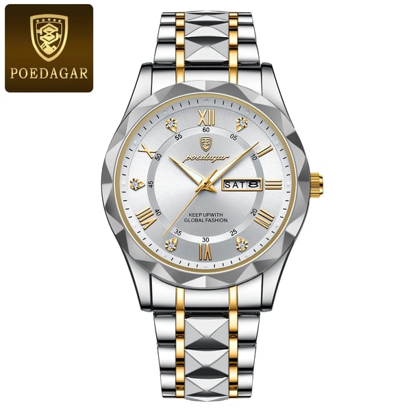 Waterproof Men's Sports Watch with Glow in Dark Feature