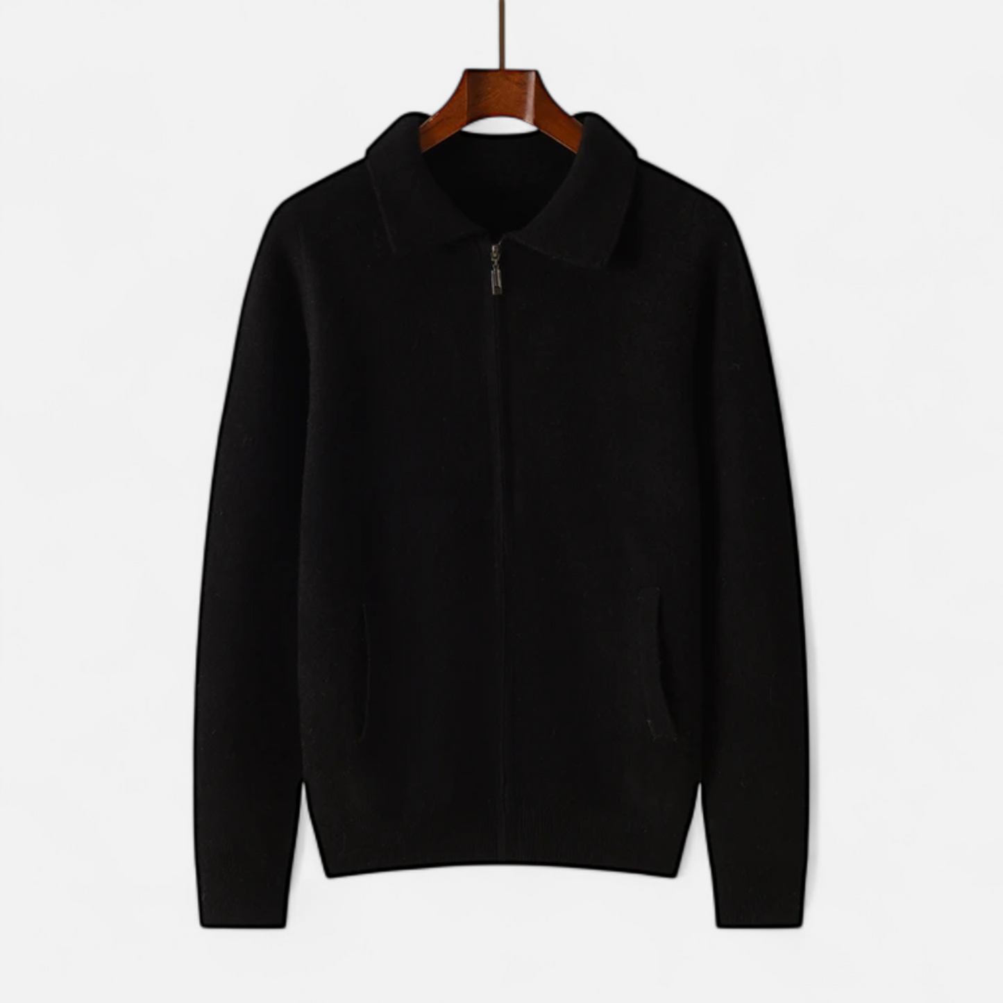 Luxury Men's Cashmere Blend Zip Sweater