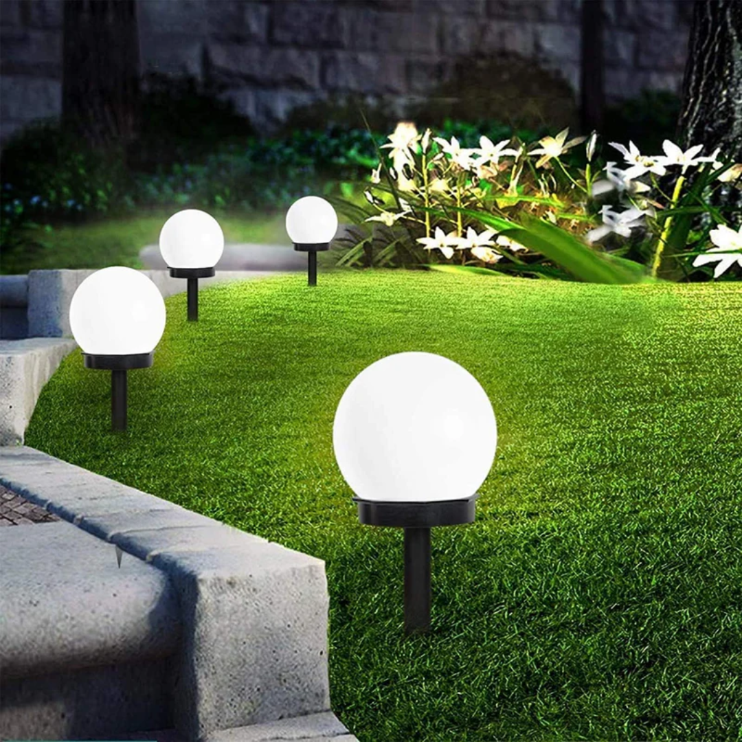 Outdoor Solar Powered Garden Light Set of 3 Waterproof Lanterns - VogeLuxe