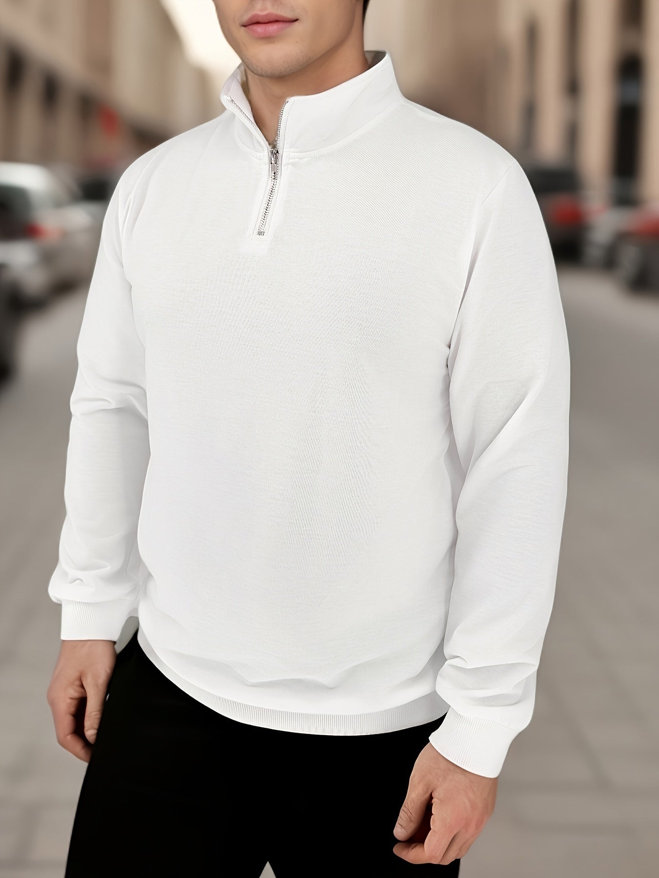 Cozy Mens Winter Crew Neck Cashmere Sweater