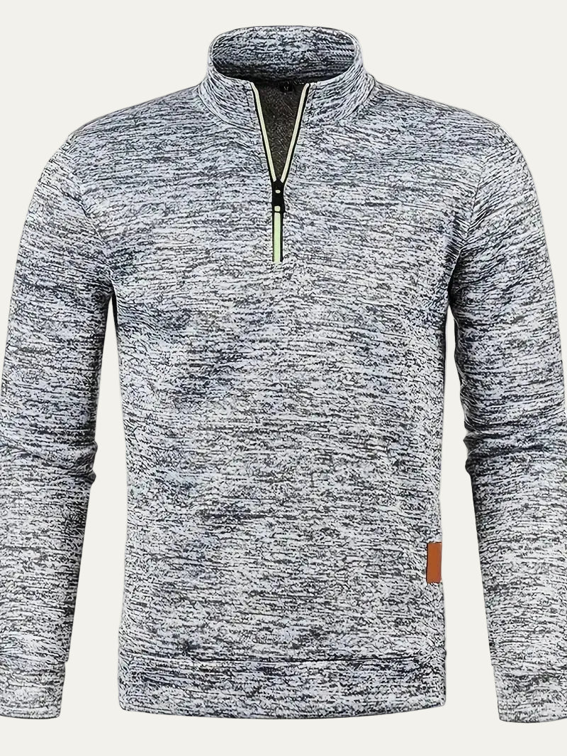 VogeLuxe | Men’s Contrast Trim Quarter Zip Pullover