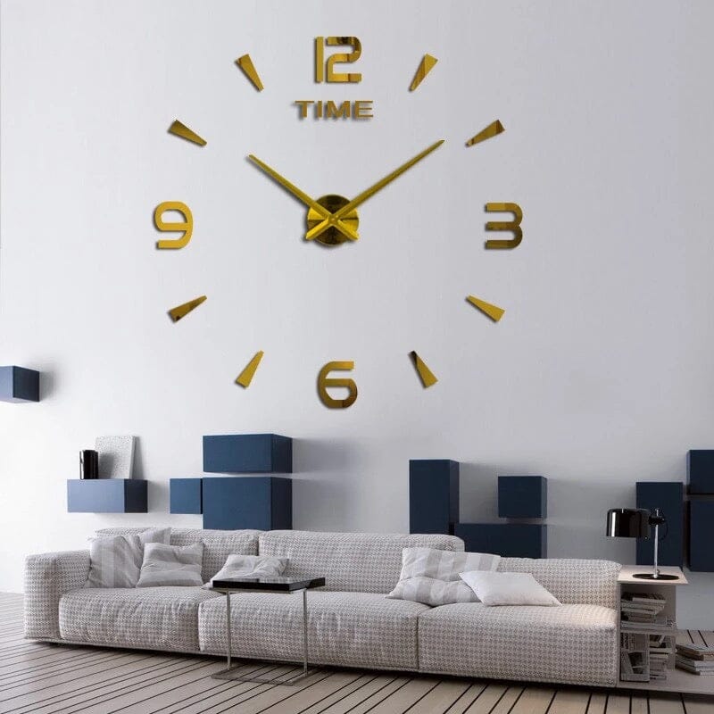 Luxury Golden Acrylic Wall Clock