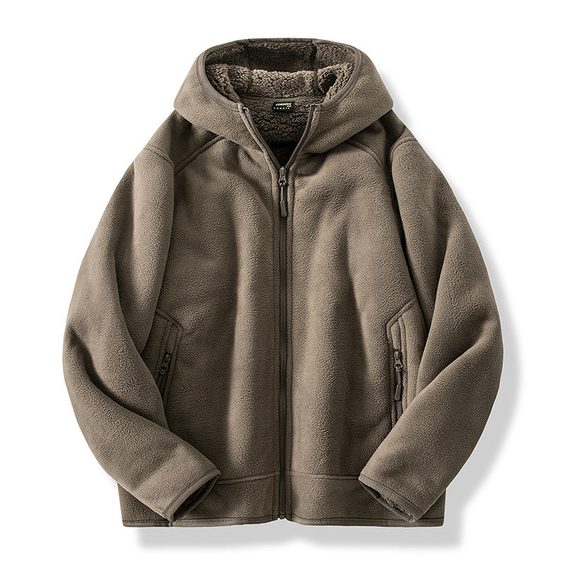 Warm Men's Winter Fleece Jacket Thick Coat