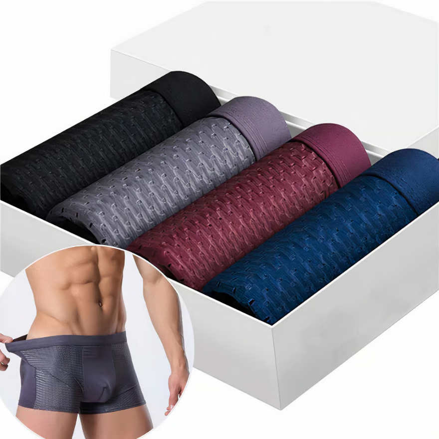 Breathable Bamboo Mens Boxer Shorts - VogeLuxe