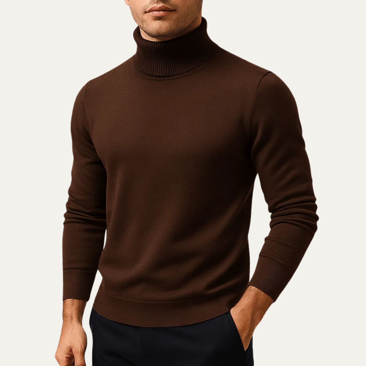 VogeLuxe | Men’s Fine Gauge Turtleneck Sweater