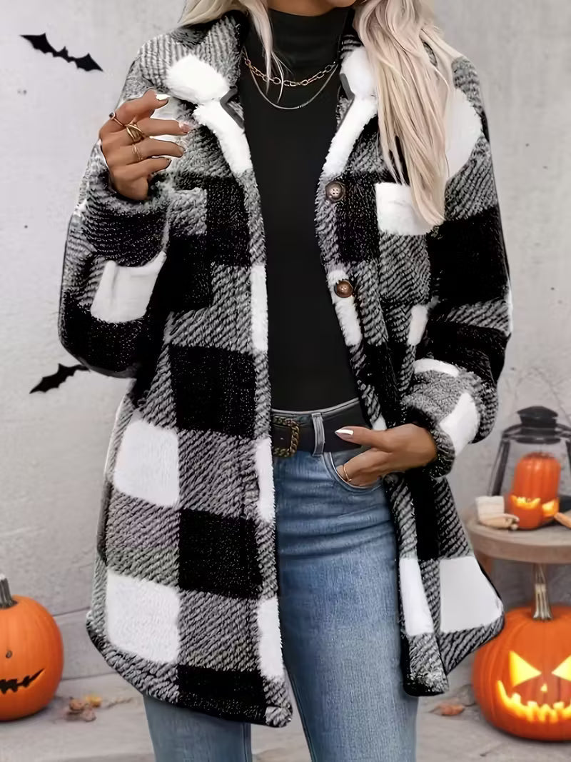 Cozy Oversized Plaid Flannel Jacket - VogeLuxe