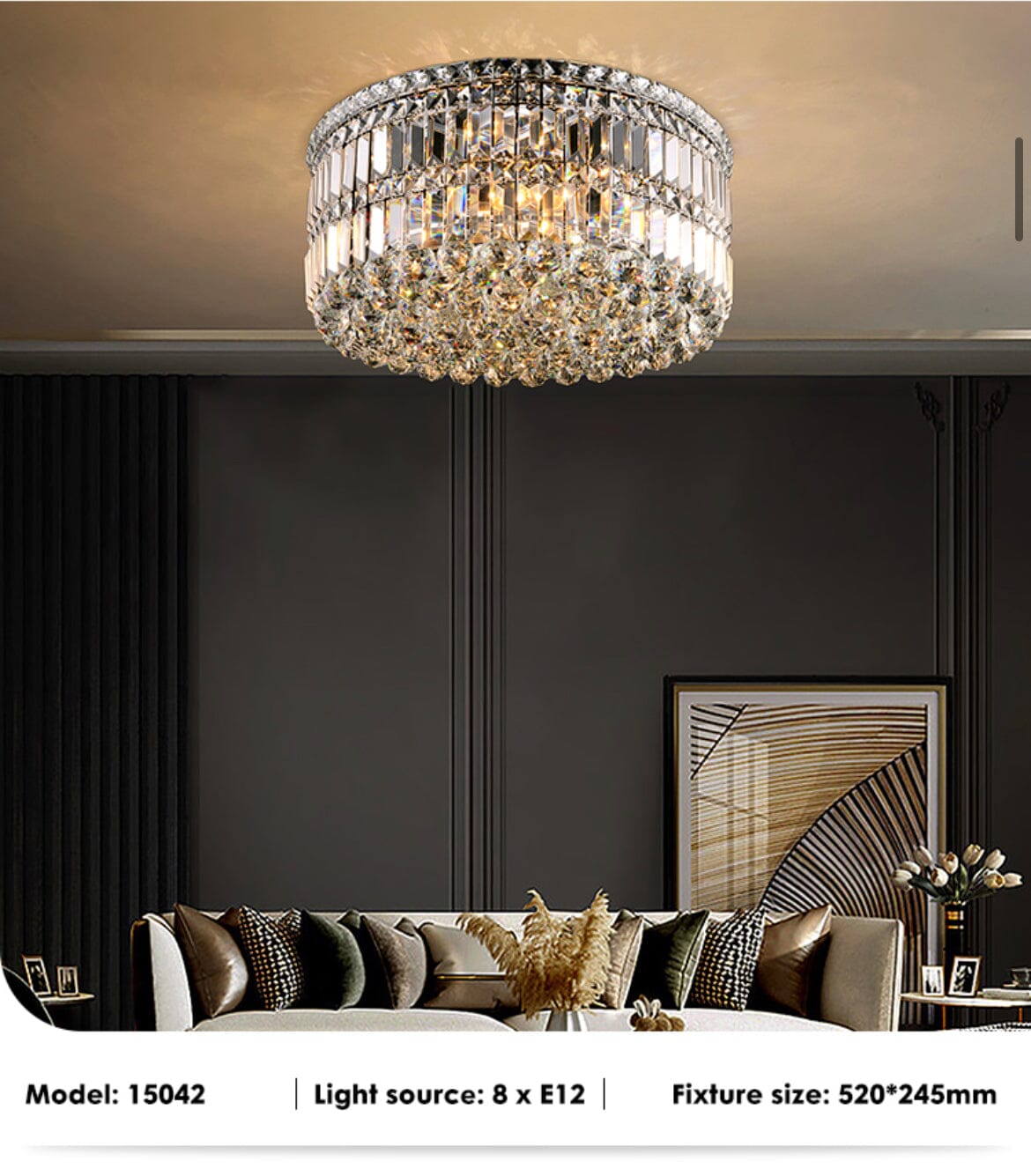 Green Crystal Pendant Chandelier