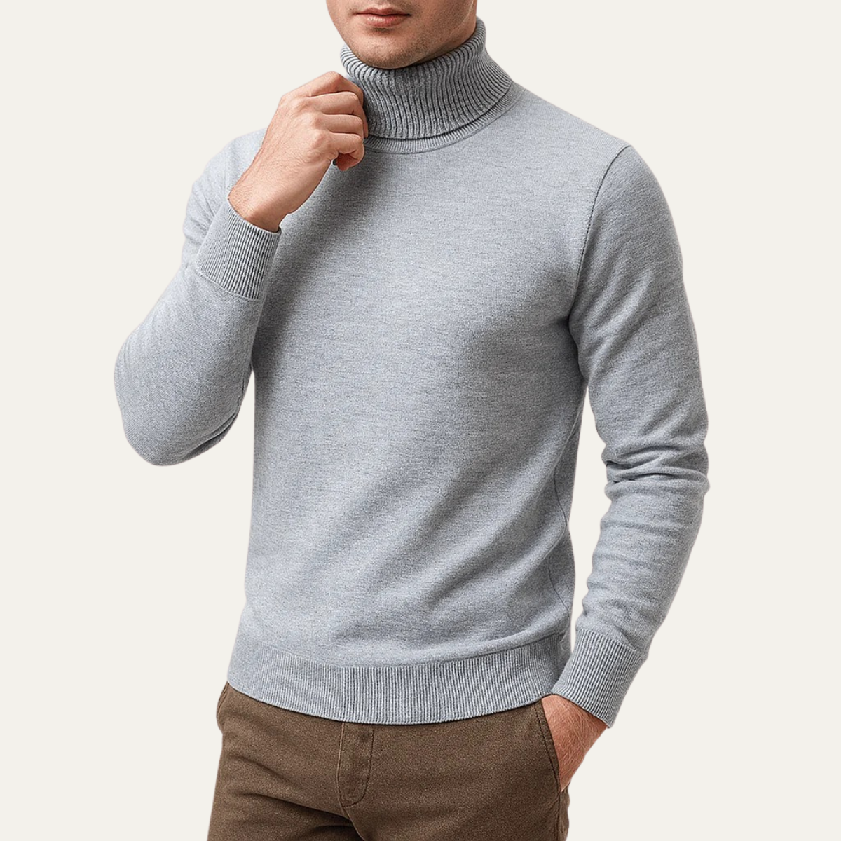 VogeLuxe | Men’s Fine Gauge Turtleneck Sweater