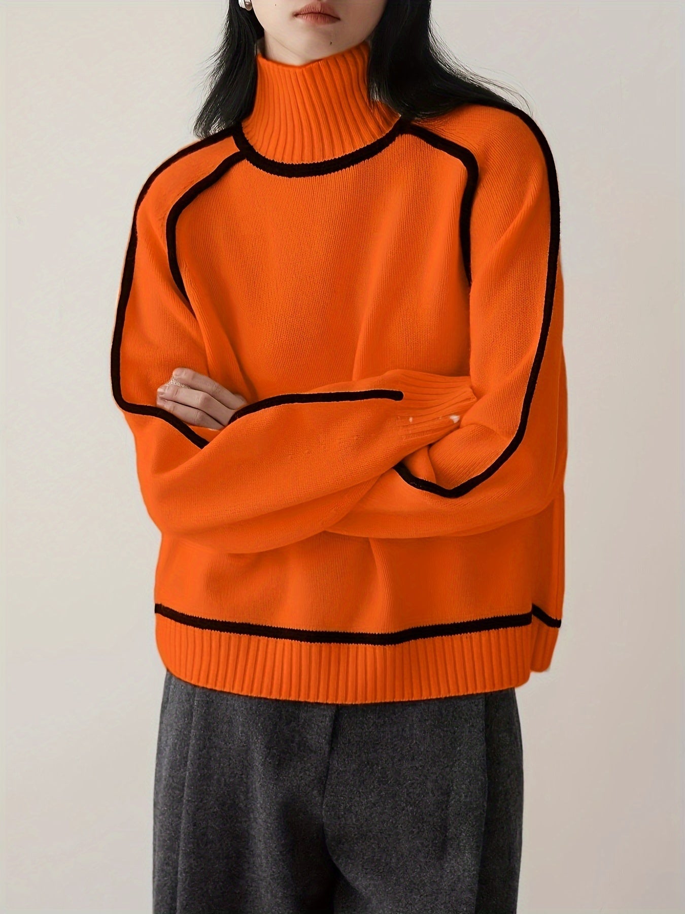 Cozy Warm Women's Long Sleeve Turtleneck Sweater