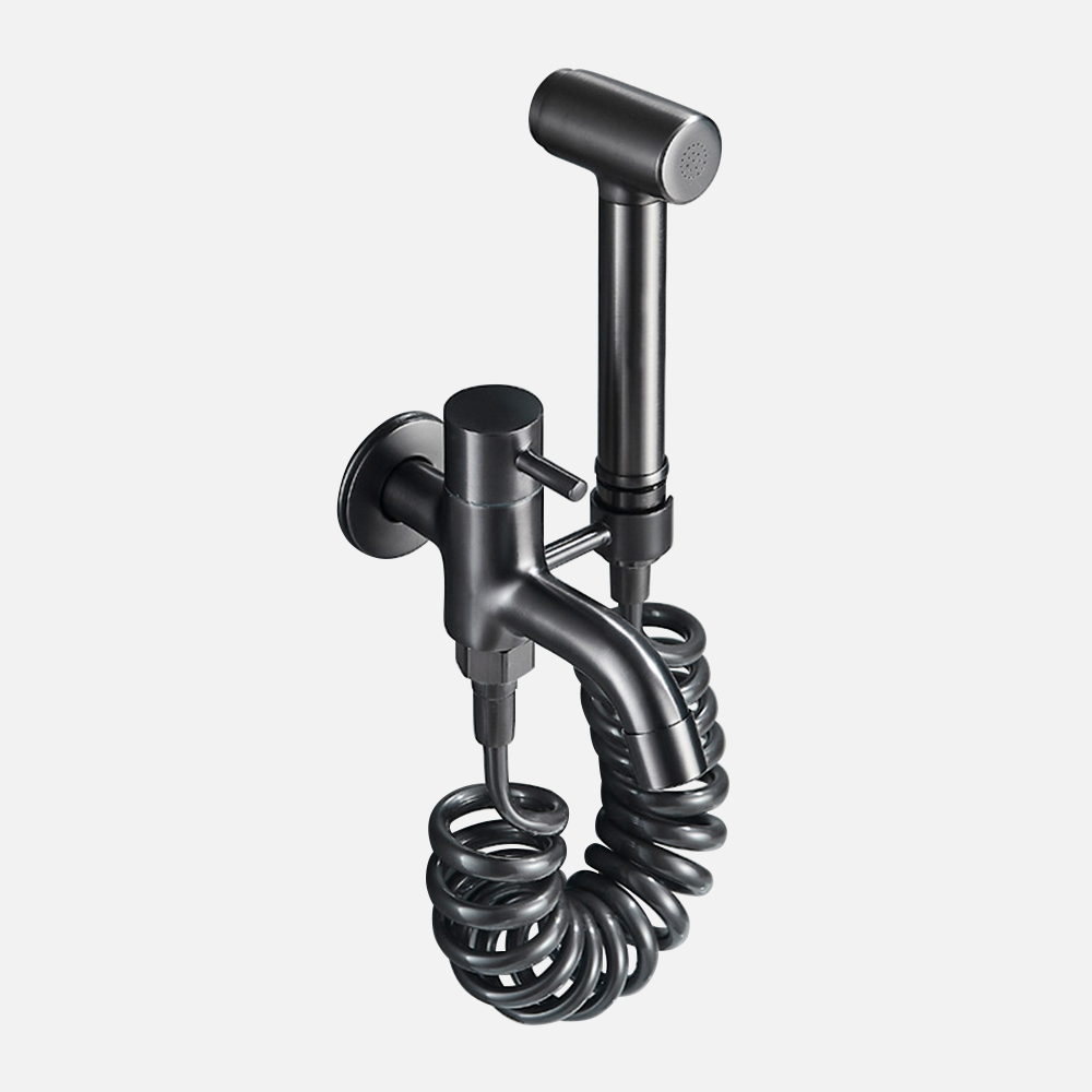 White Mounted Bidet Set with Hand Spray - VogeLuxe