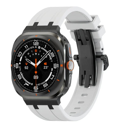 Stylish Butterfly Buckle Silicone Strap For Samsung Watch