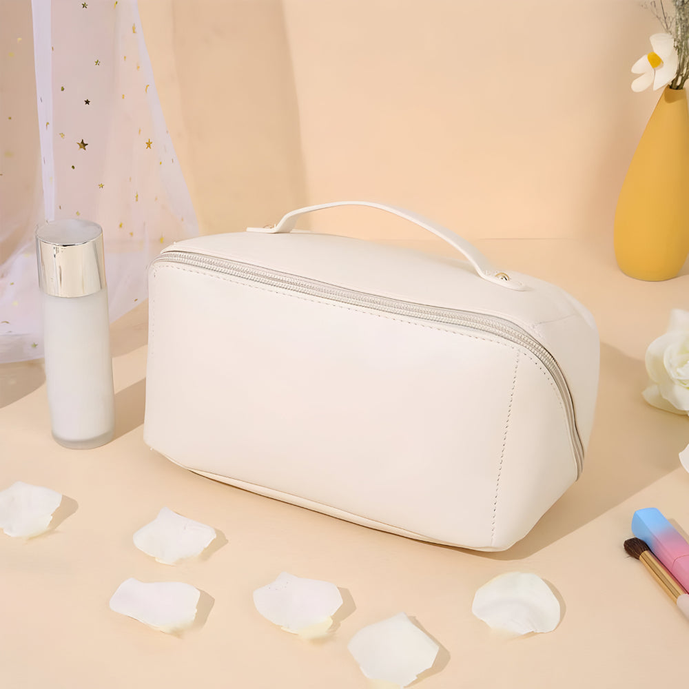 Spacious Travel Makeup Case Portable Cosmetic Storage Bag