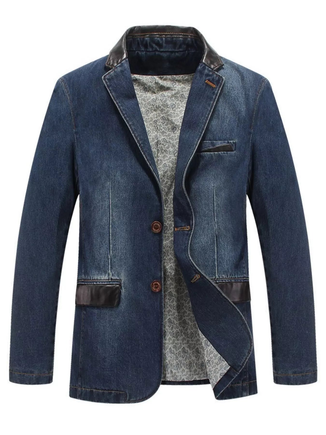 Big and Tall Fitted Denim Jacket - VogeLuxe