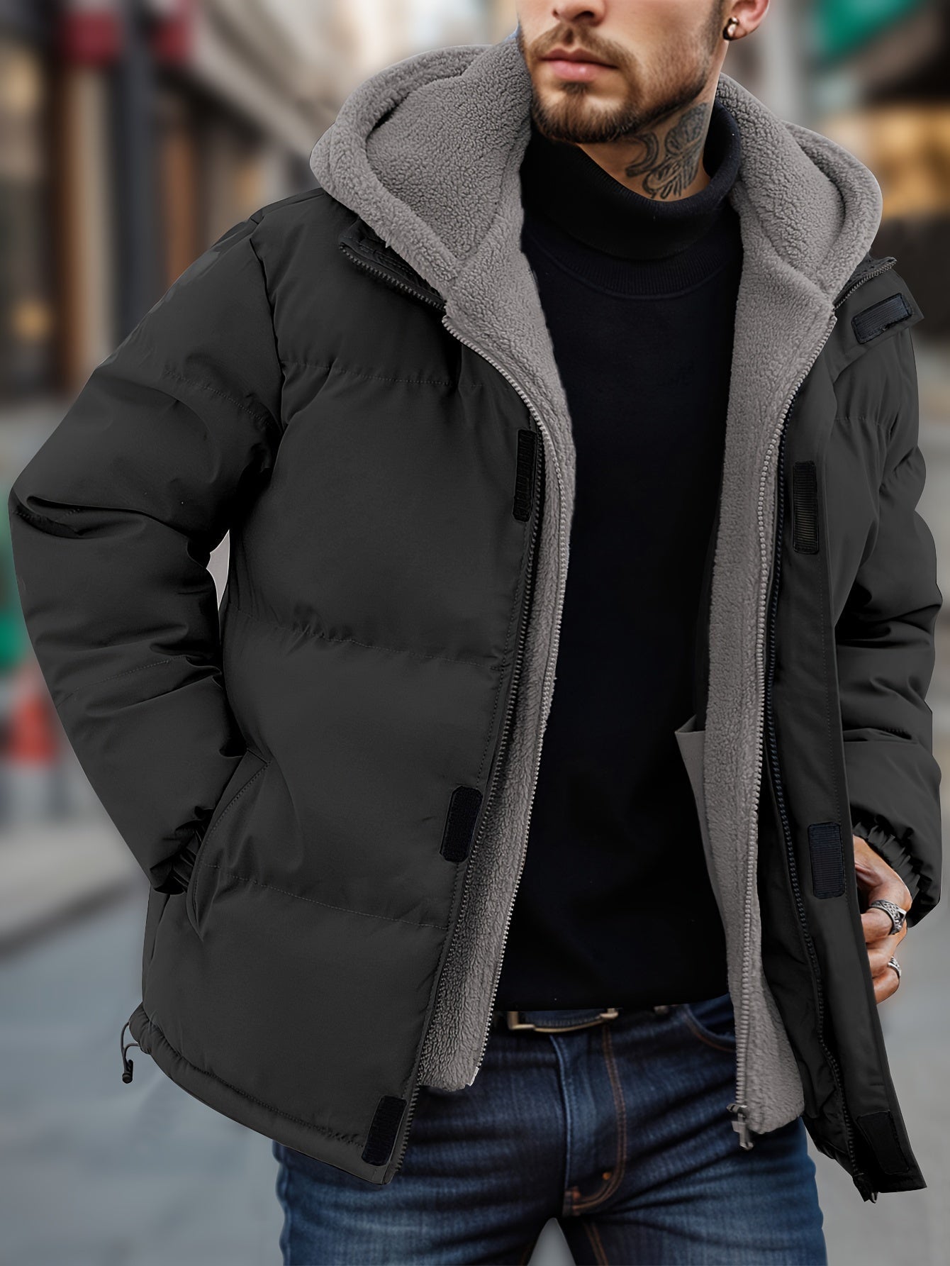Comfortable Lightweight Puffer Winter Coat for Men - VogeLuxe