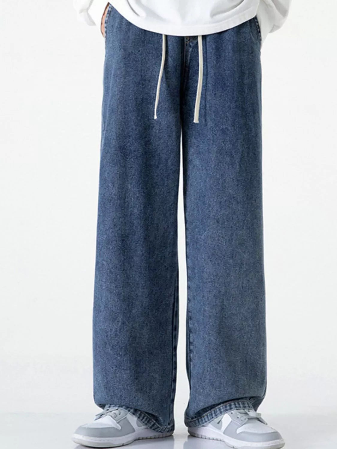 Relaxed Fit Mens Elastic Waist Jeans - VogeLuxe