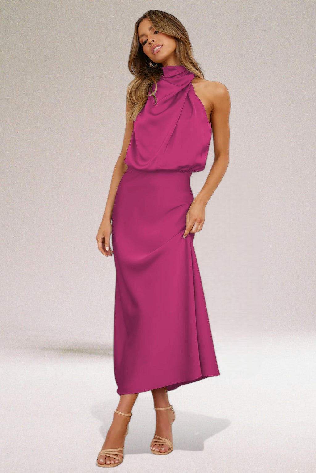 Flavia | Elegant Dress with Halter Neck