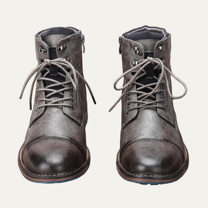 VogeLuxe | Men’s Textured Leather Combat Boots