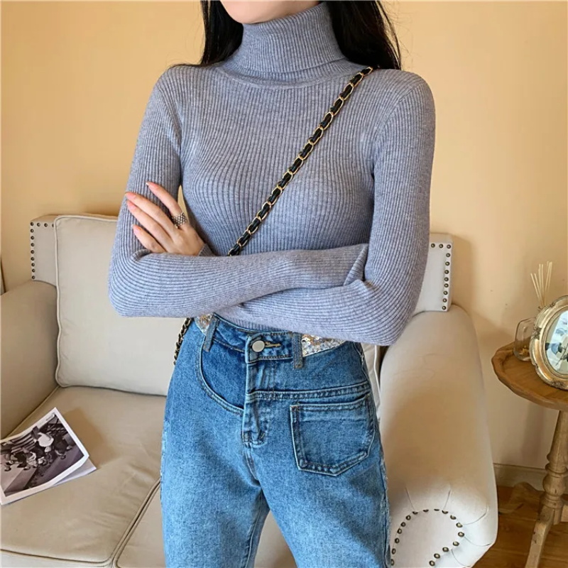 Cozy Fit Women's Winter Turtleneck Jumper Sweater