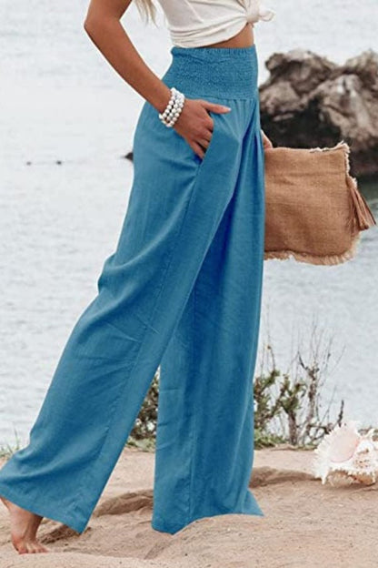 Comfortable High Waisted Wide Leg Pants