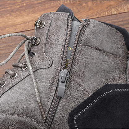VogeLuxe | Men’s Textured Leather Combat Boots