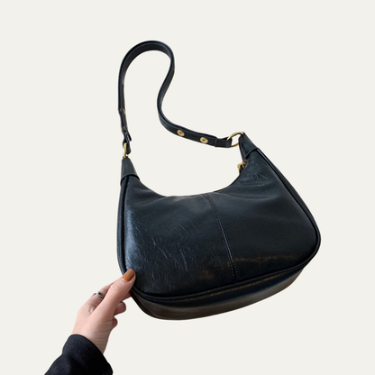 VogeLuxe | Women’s Crescent Faux Leather Shoulder Bag