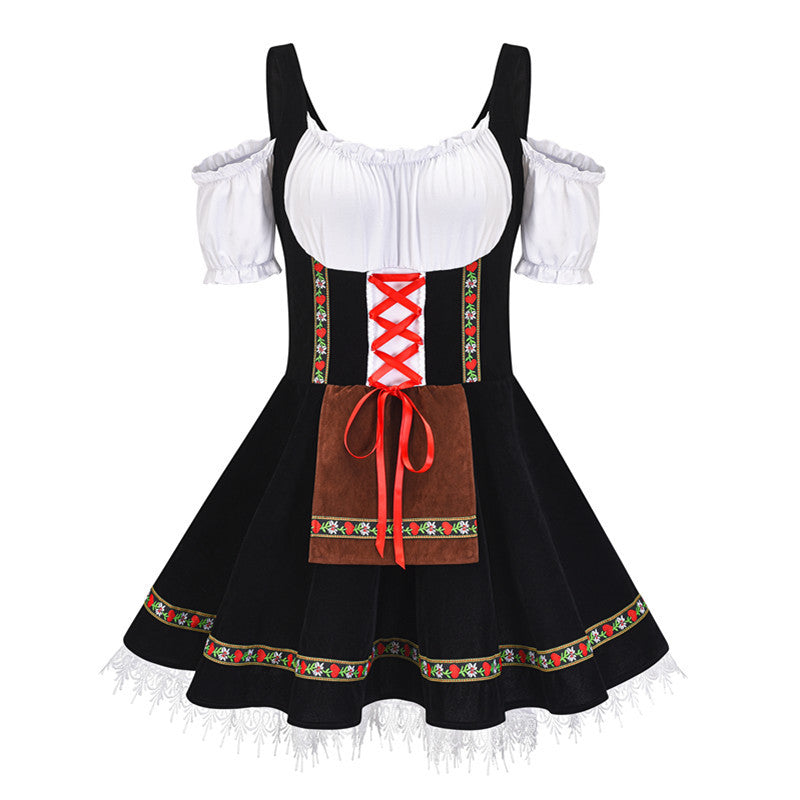 Plus Size Funny Beer Maid Costume Dress