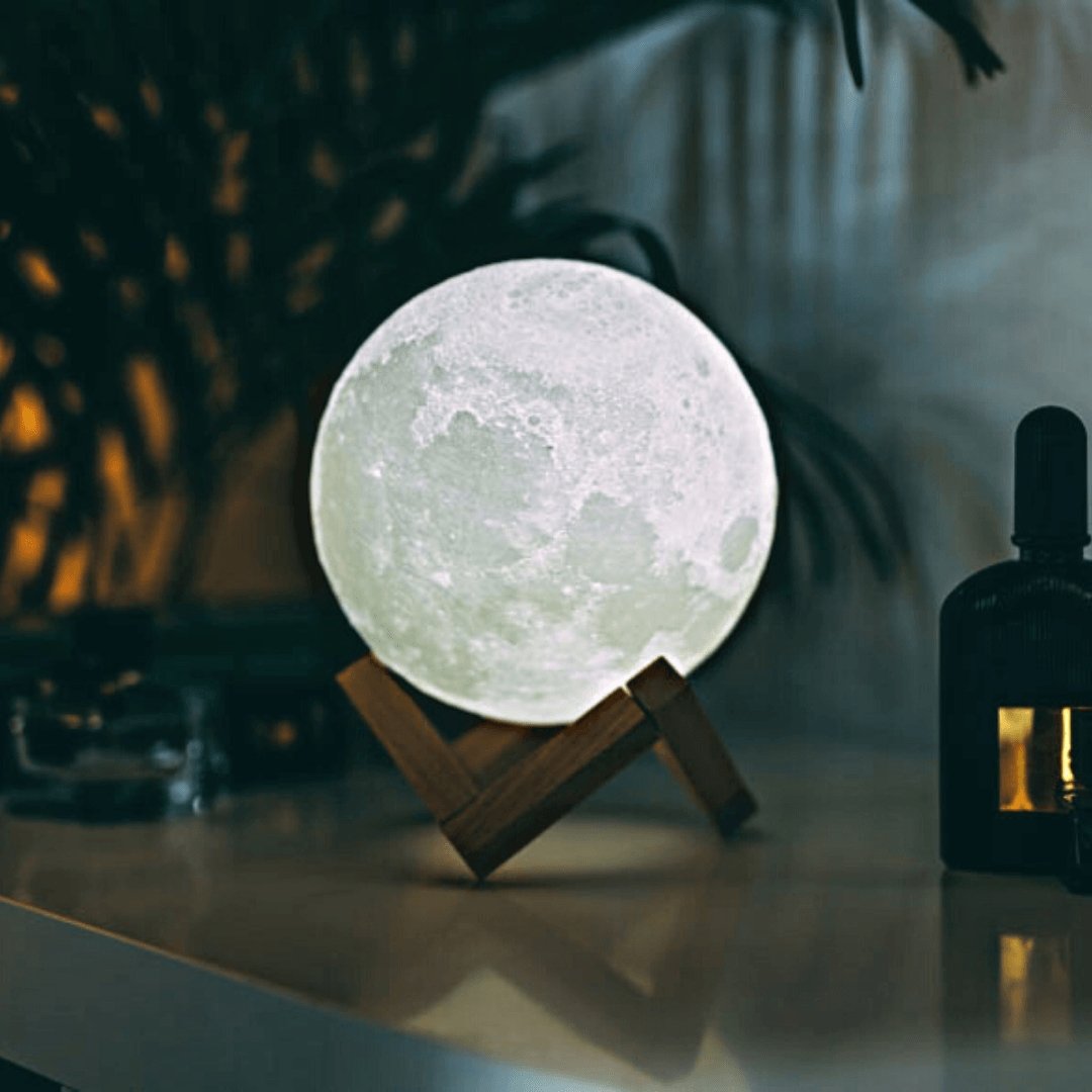 Customizable LED Moon Night Lamp with Dimmable Light - VogeLuxe