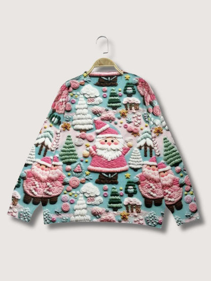 3D Santa Print Christmas Sweatshirt 2