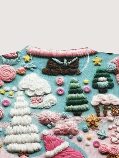 3D Santa Print Christmas Sweatshirt 3