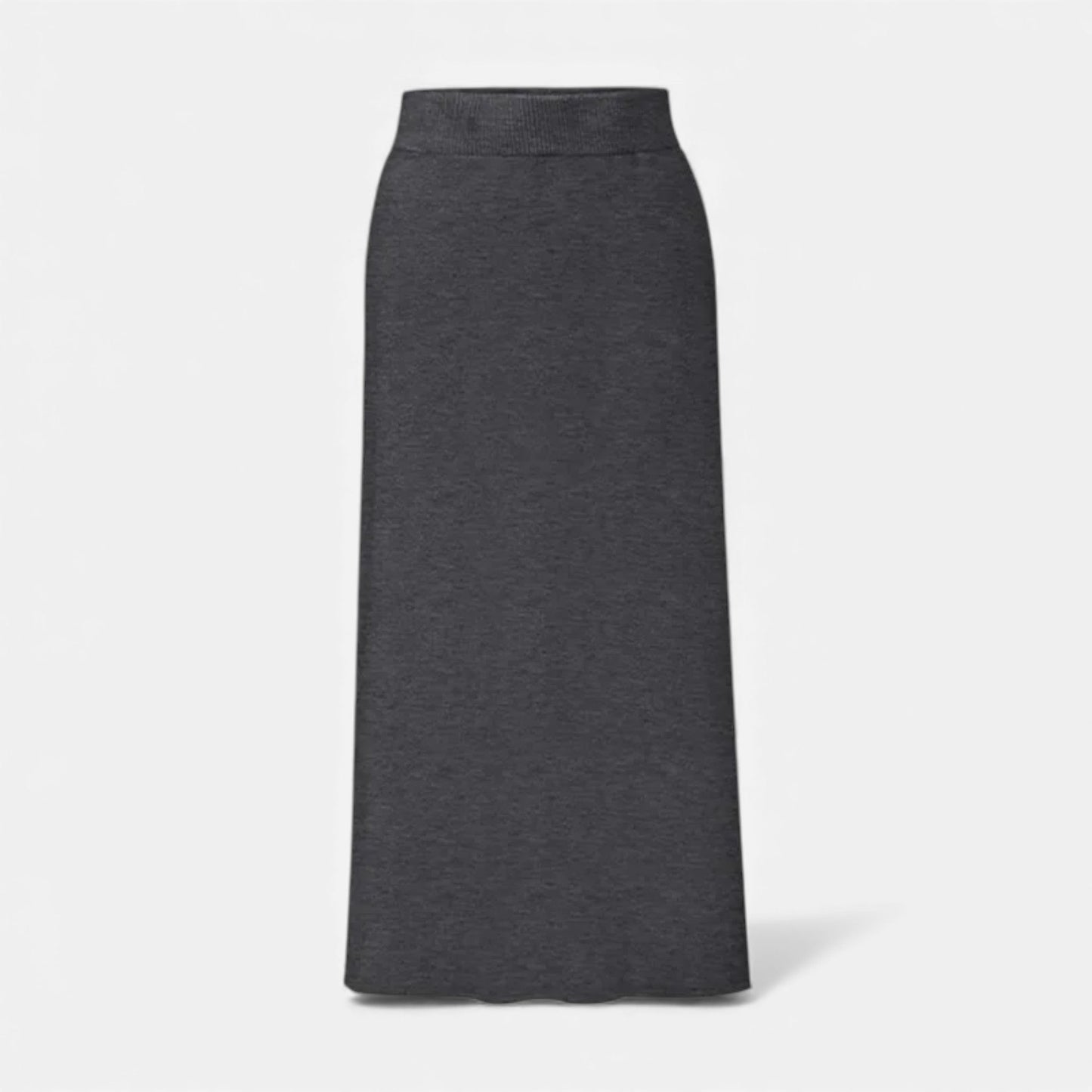 Warm Wool Flared Midi Skirt for Women