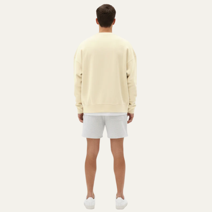 VogeLuxe | Men’s Oversized Crewneck Sweatshirt With Exposed Seam