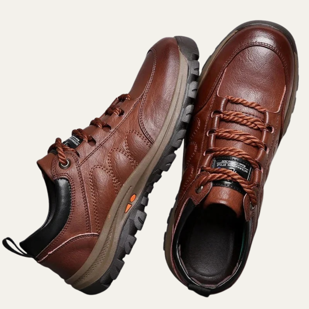 VogeLuxe | Men’s Casual Pebbled Leather Walking Shoes