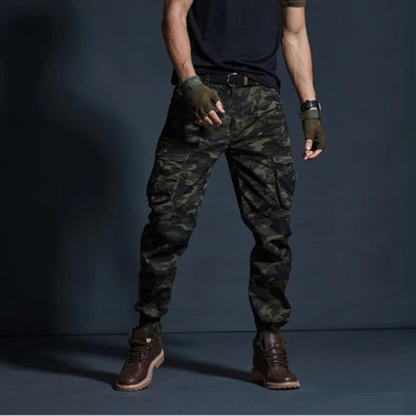 Men's Relaxed Fit Cargo Pants with Stretch Waist