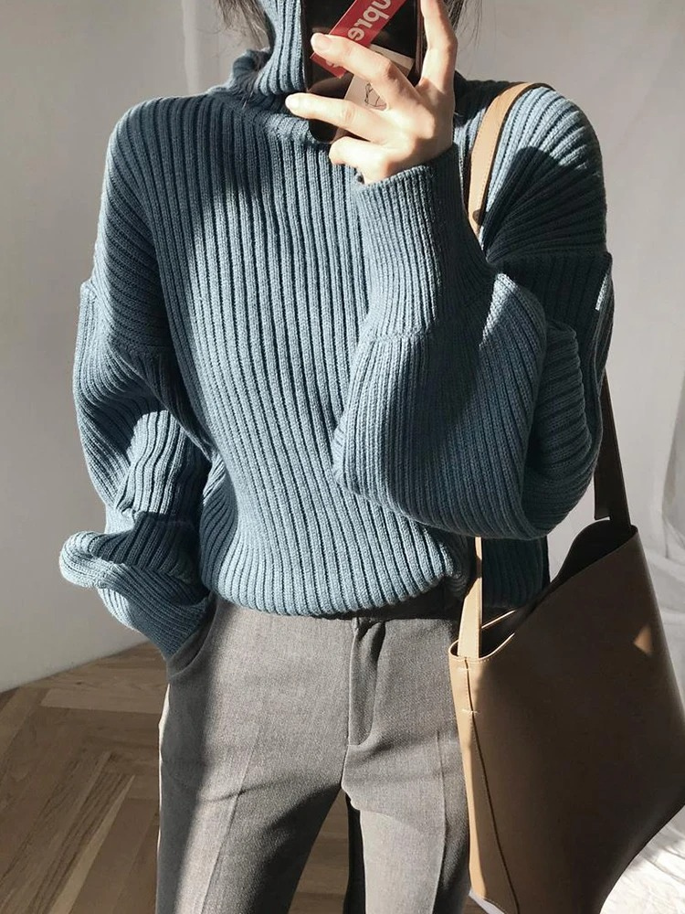 Warm Cozy Women's Winter Turtleneck Sweater